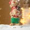 Set of 2 12.5"H Christmas Resin Stacked Gingerbread Table Decor